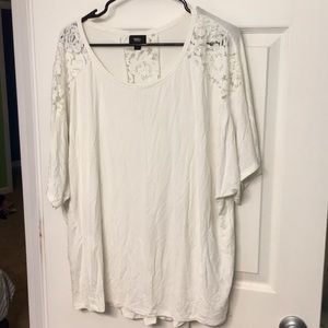 Ivory White Cute Lace Shirt
